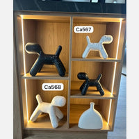 Articulo decorativo perro blanco puntos negro pequeño  19cm* 11.5cm* 16cm