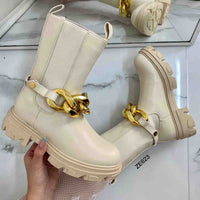 Botin Beige cadena suela 5Cm U9AX90037-6