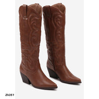Bota texana café tacon 7cm  U8B-X20581-18  C-118