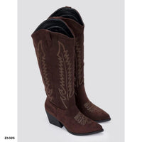 Bota texana café tacon 7cm  RXJ295  C-125