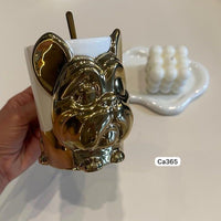 Taza perro plateado ceramica   450ml