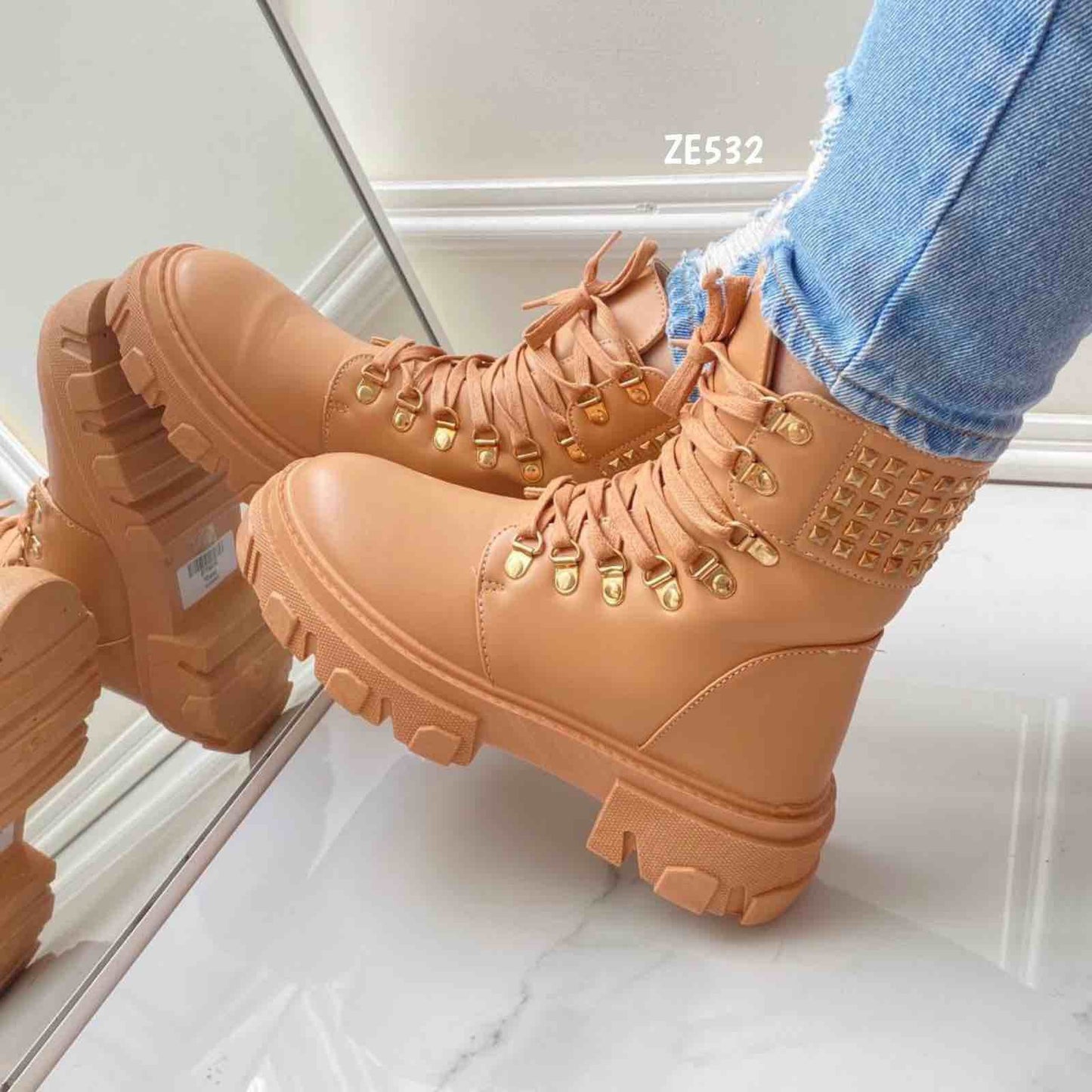 Botin Camel suela 5Cm ARITISTIC-1