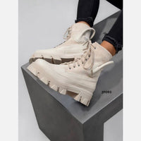 Botin beige suela 3cm   FR626   C24