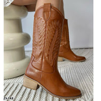 Bota texana café tacon 5cm  3271  C-76