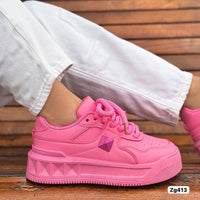 Tenis rosado suela 3cm  3011  C-2