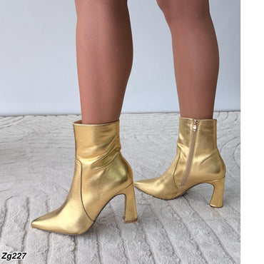 Botin dorado tacon 9cm  M7309   C-5