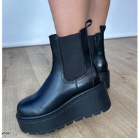 Botin negro resorte plataforma 7cm  HX3288-C1779