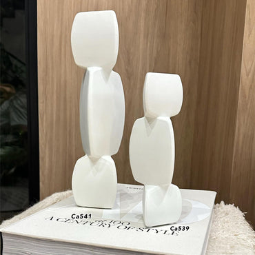 Florero blanco modular ceramica mediano  21cm* 4cm