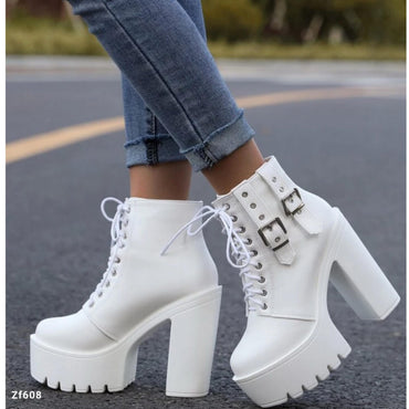 Botin blanco tacon 14cm  659-10  C-2