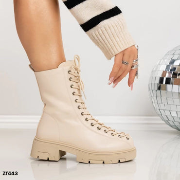 Botin beige suela 4cm   BM53   C23