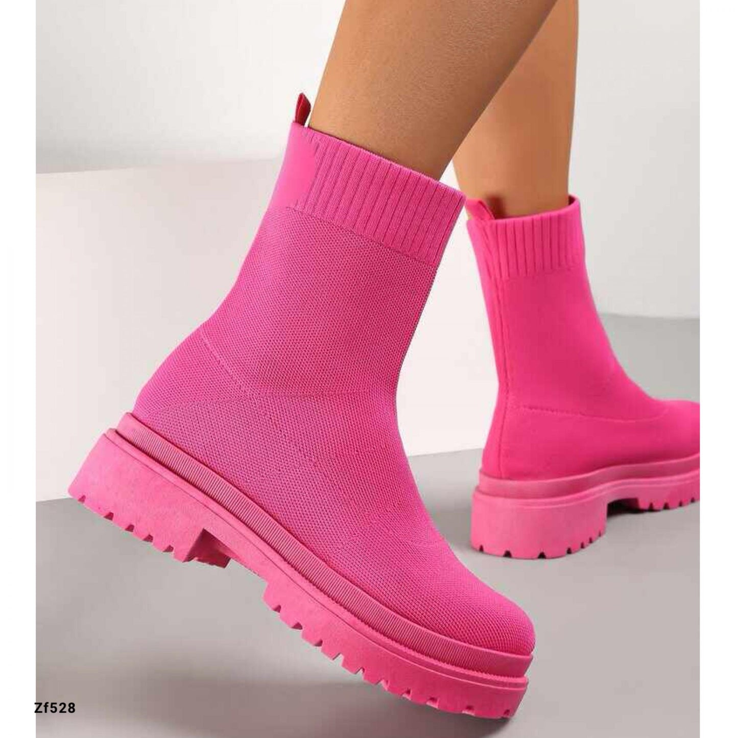 Botin fucsia suela 4cm    A-35   C21