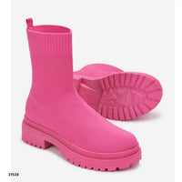Botin fucsia suela 4cm    A-35   C21