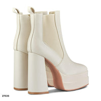 Botin beige plataforma 4cm tacon 13cm  BJ11-12KB   C15