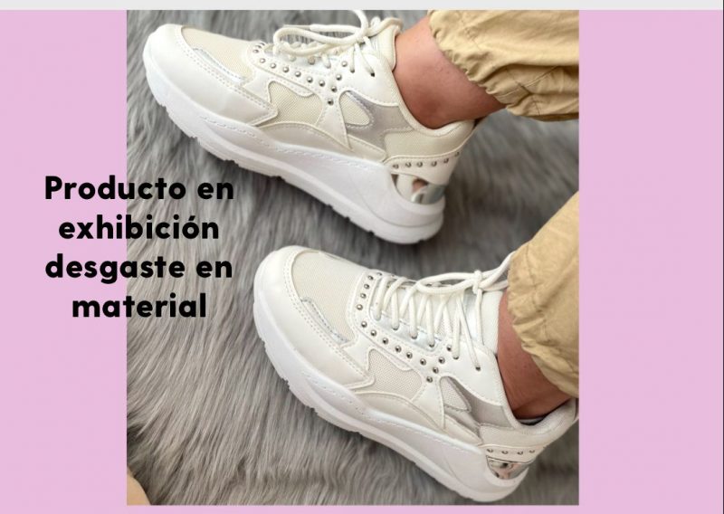 Tenis Compra 82 9929 Blanco apliques plateados parte gris cordon frontal
