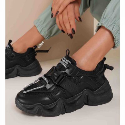 Tenis Compra 93 PC52 Negro dos cordones correa frontal