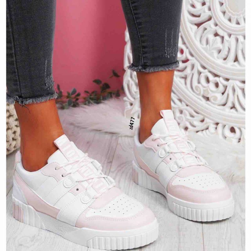 Tenis Compra 44 VIVI056 Blanco partes rosadas cordon frontal suela 3Cm - Image 3
