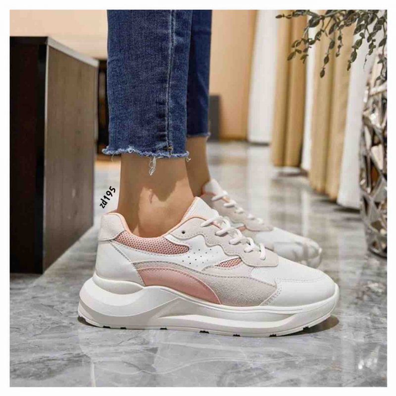 Tenis Compra 96 6113 Blanco partes grises uy rosadas cordon frontal