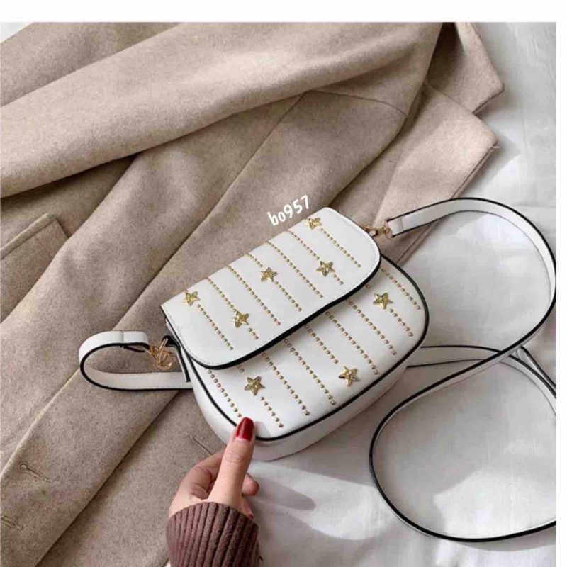 Bolso Compra 9600 Blanco apliques dorados estrellas doradas - Image 2