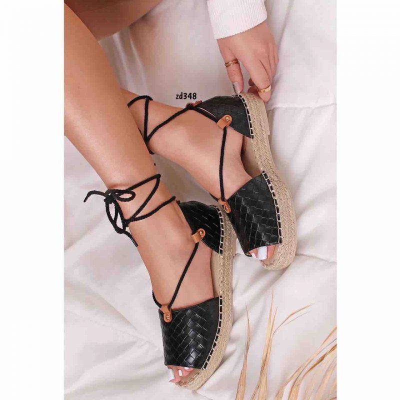 Spadril Compra 117 3930 Negro Robos cordon suela en yute 4Cm - Image 2