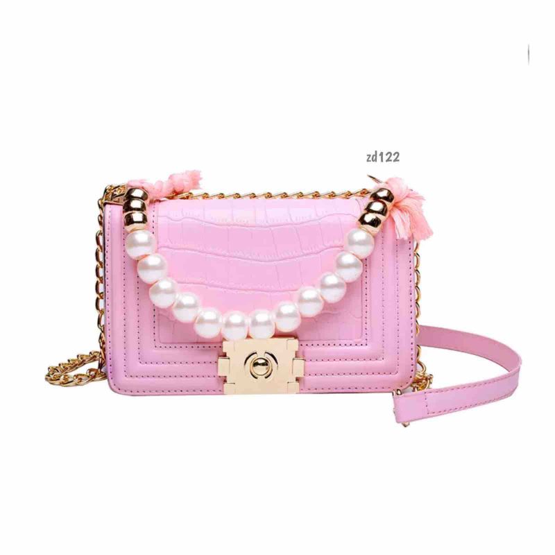 Bolso rosado hebilla dorada 19cm*13cm 1670 - Image 2