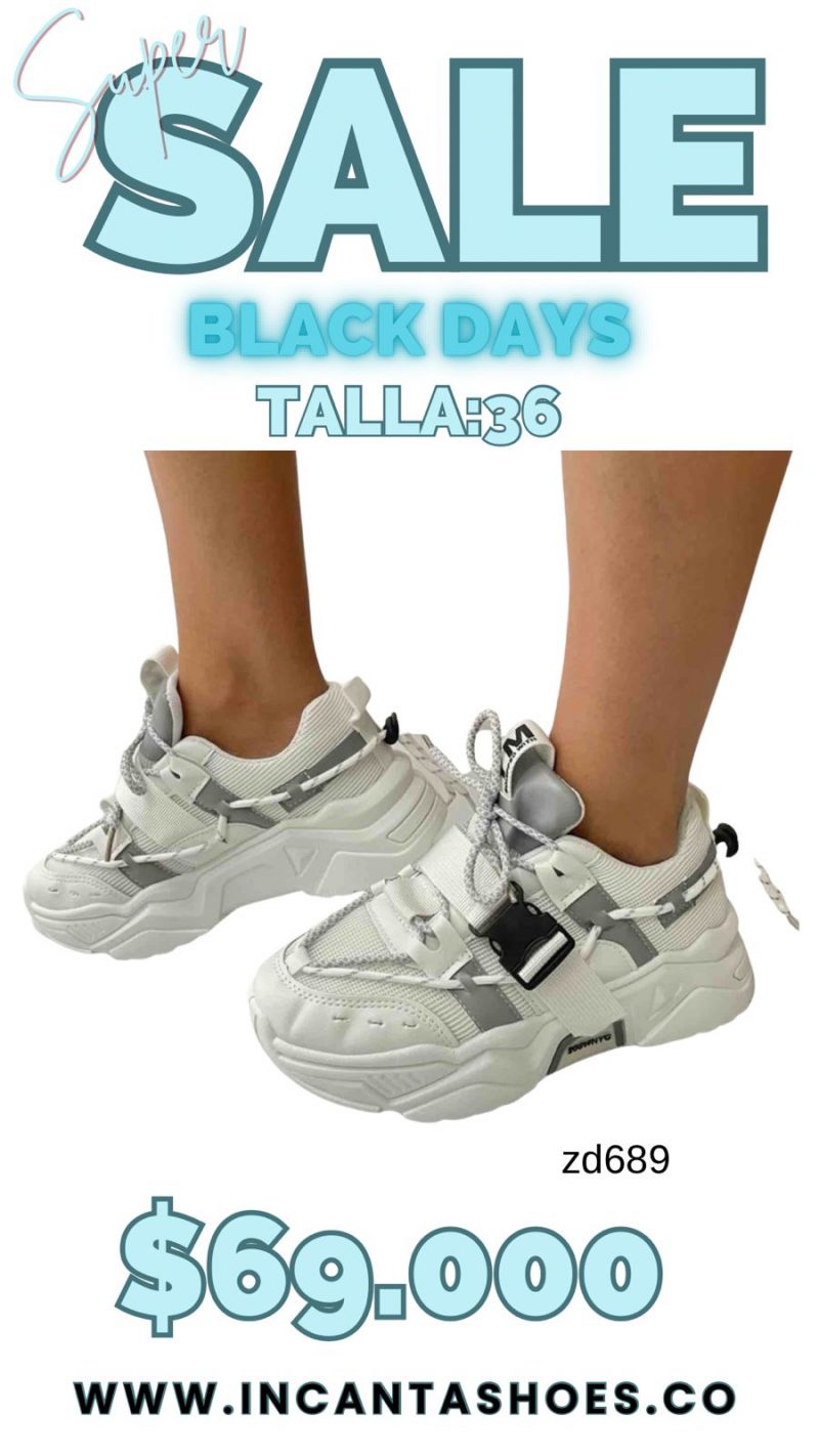 Tenis blancos partes grises dos cordones 236