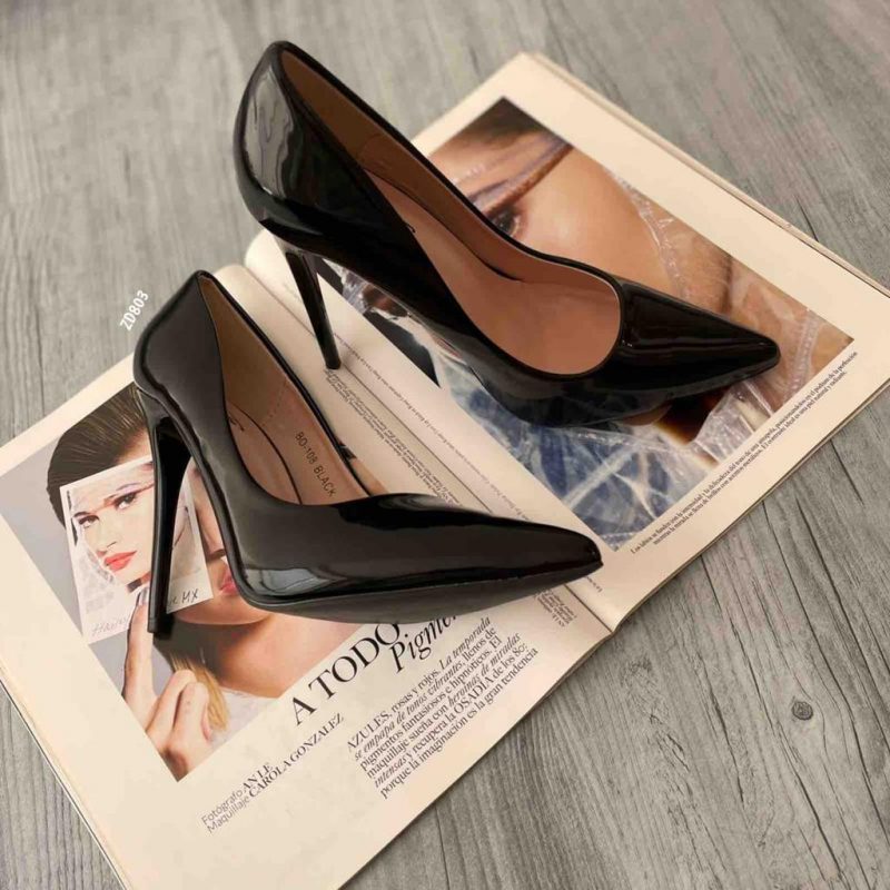 Stilettos negros tacón 11cm C28-BO-108