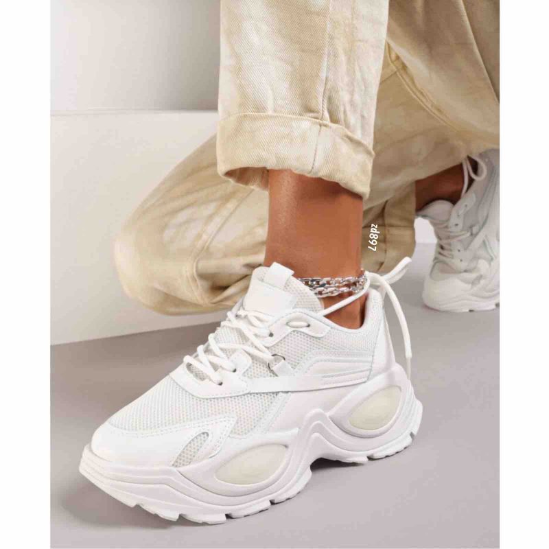 Tenis blancos suela 5cm C27-L8081