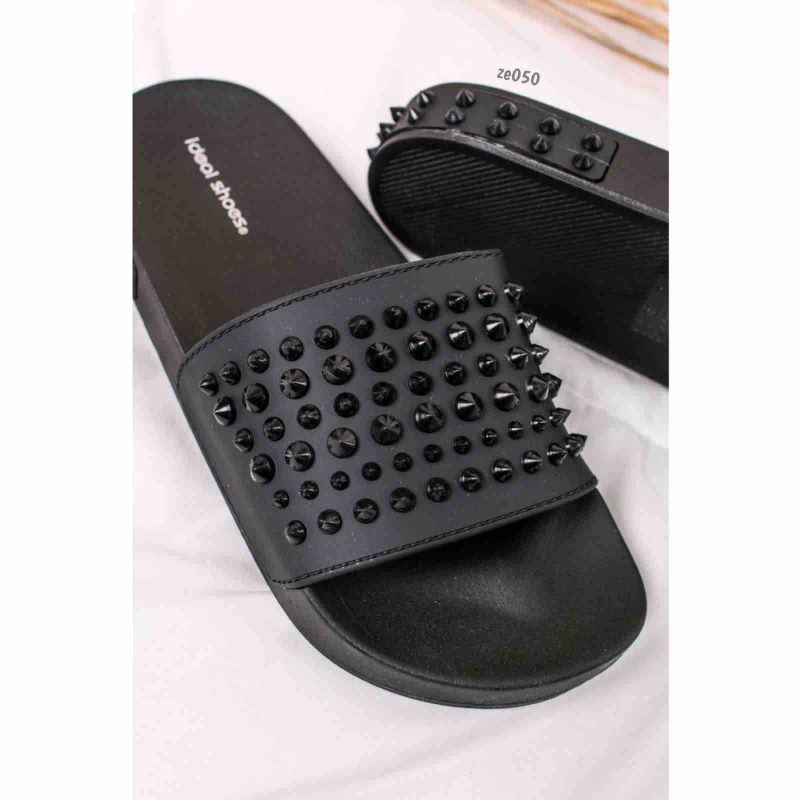 Sandalia negra taches negros C102-3734