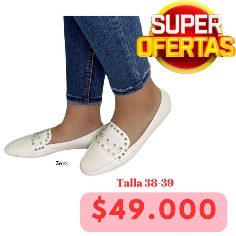 Baleta blanca taches plateados C100-BYJX6112