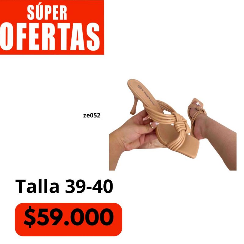 Sandalia nude tacón 8cm C68-P-1185