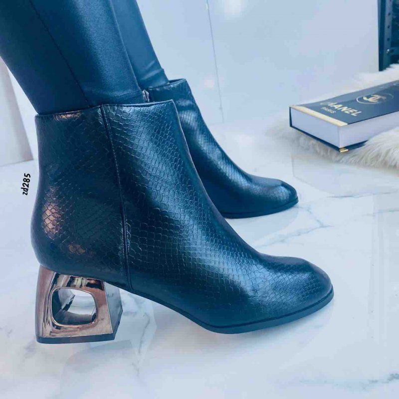 Botin Compra 103 A33-068 Negro piton cierre lateral tacon plomo aplique en hueco tacon 6cm