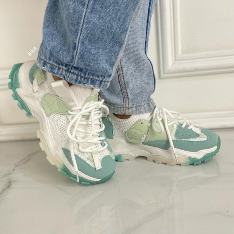 Tenis blaco/verde  6128