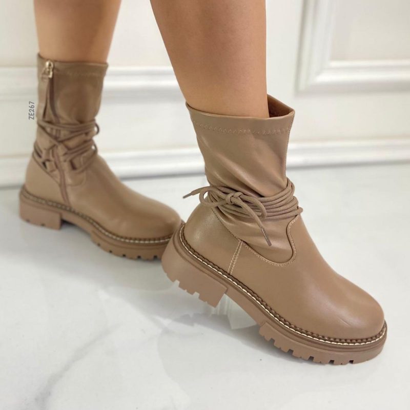 Botin café cordon tacon 3cm M577