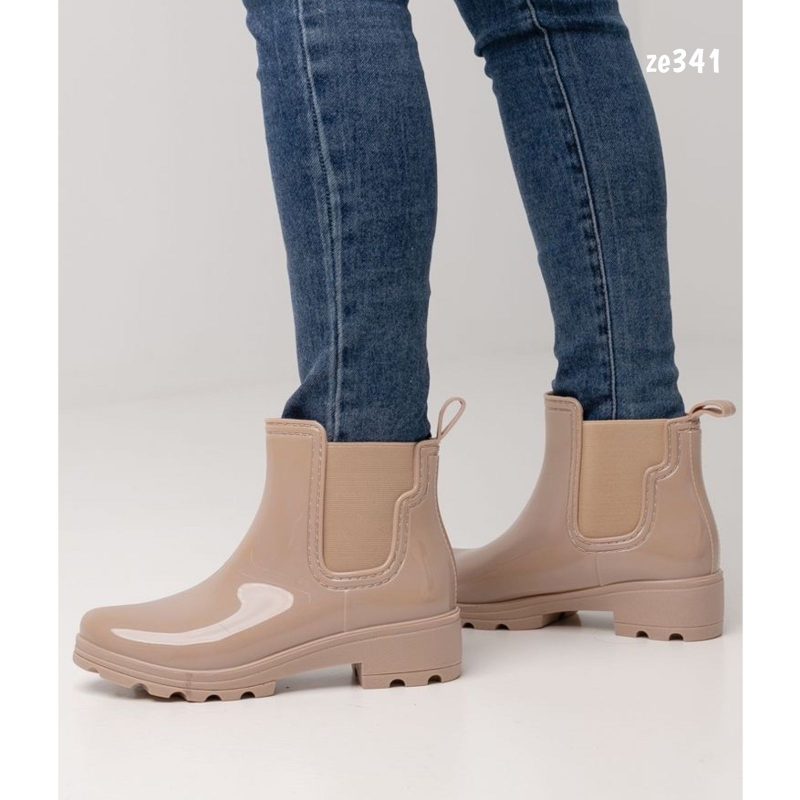 Botin de lluvia beige suela 3cm  2HD-1549 - Image 2
