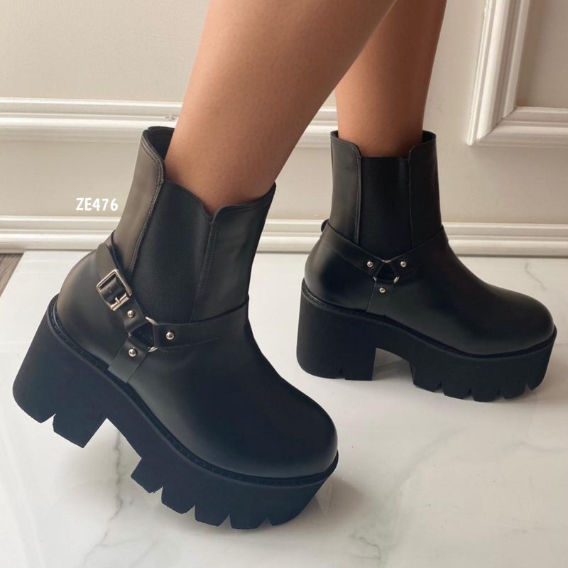 Botin negro tacon 8cm 3478-33 - Image 2