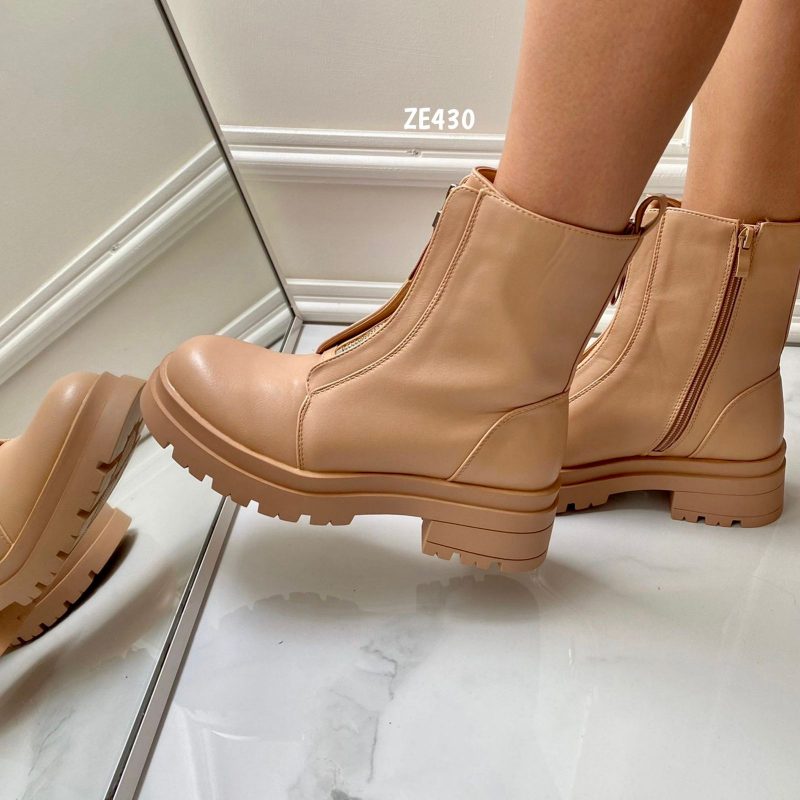 Botin nude suela 3 cm  8503