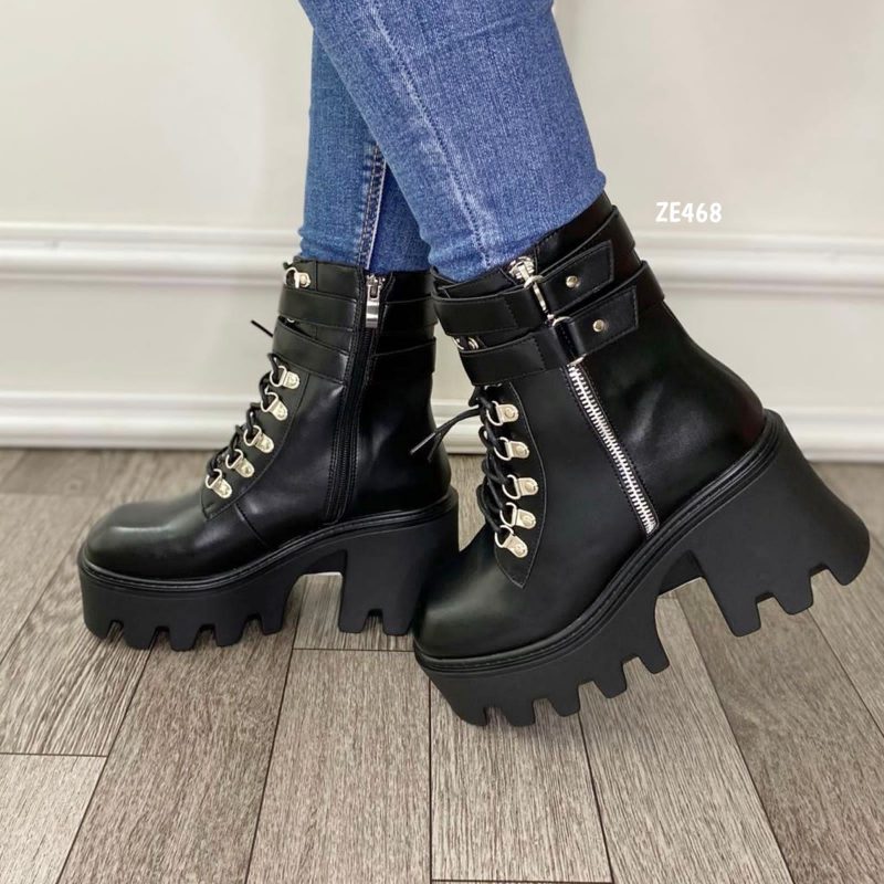 Botin negro suela 8Cm 3116-29 - Image 2
