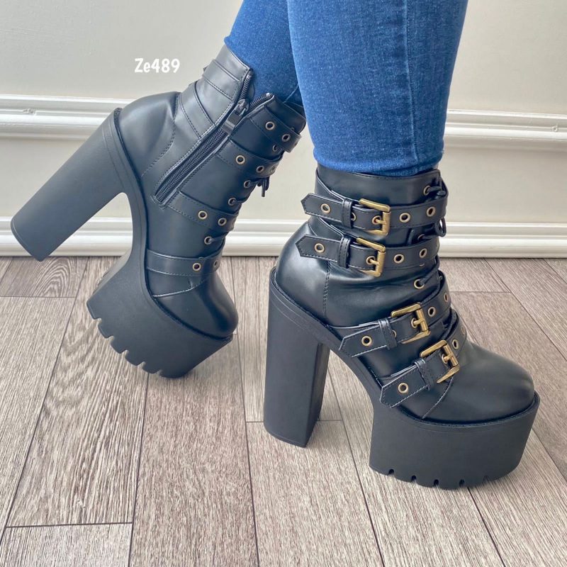 Botin negro tacon 11Cm 168-2