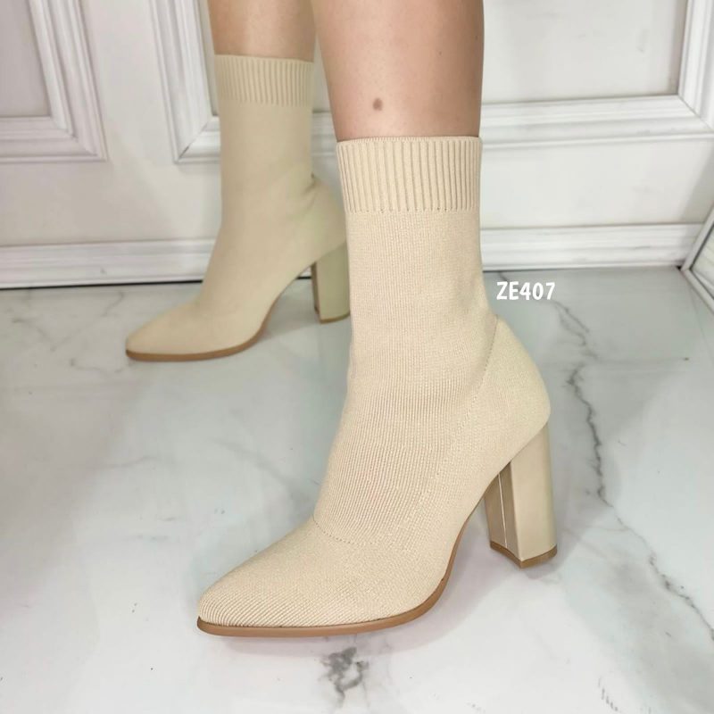 Botín beige tacón 9cm 5725 - Image 2