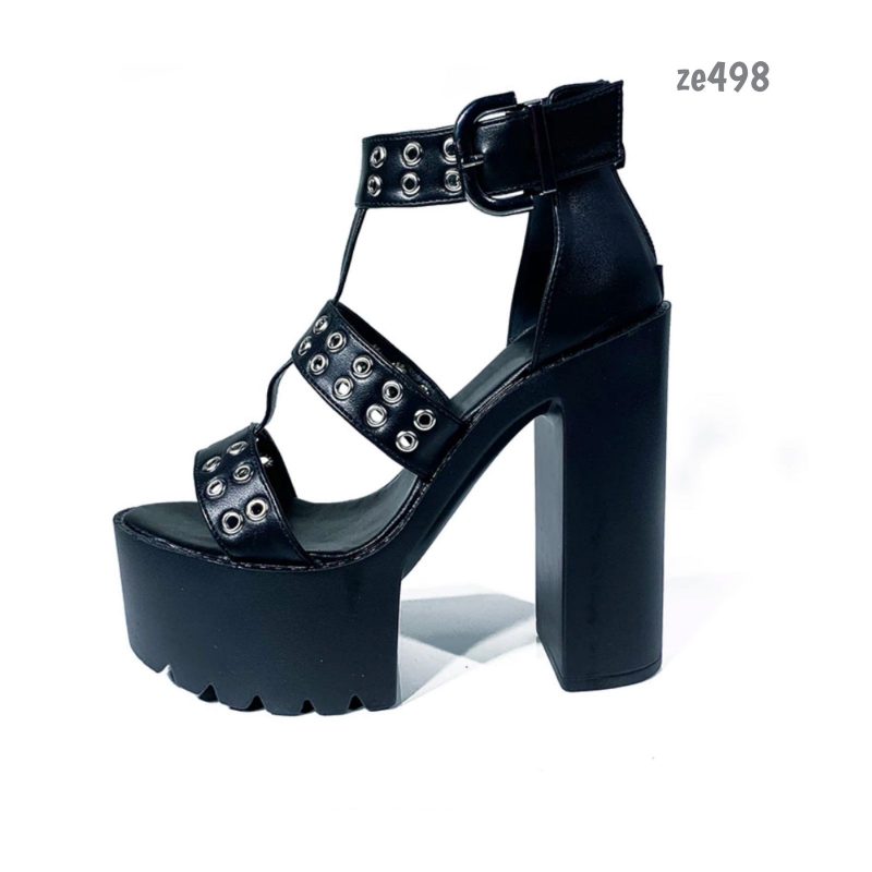 Sandalia Negra tacon 10Cm 219-E - Image 3