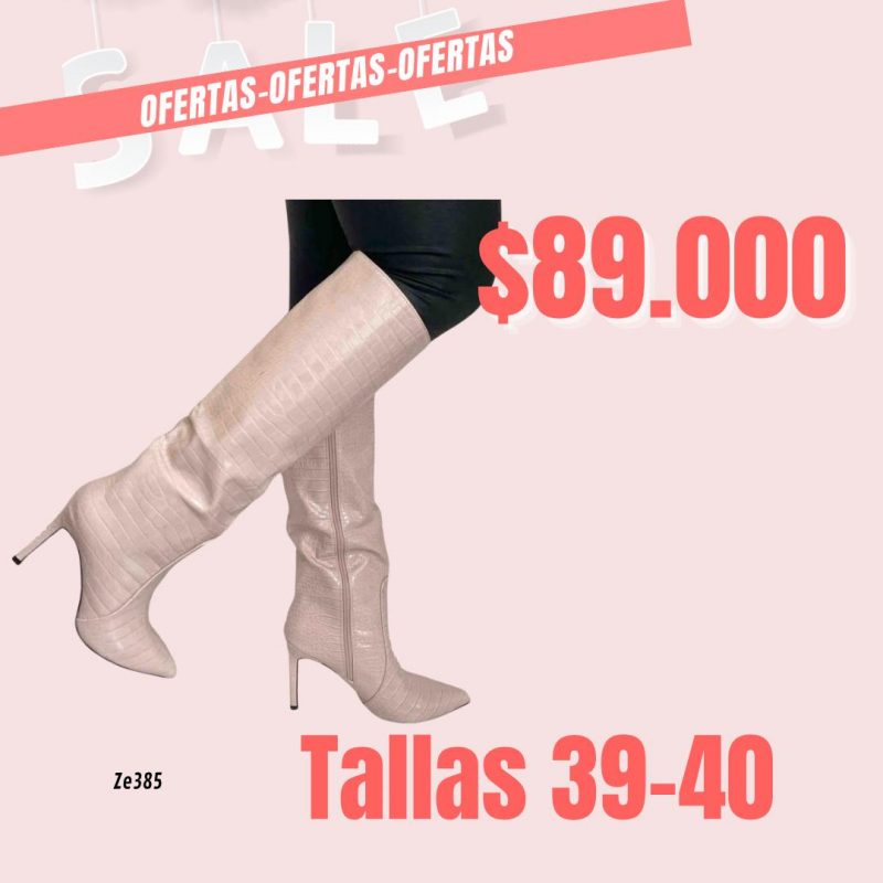 Bota caña larga palo de rosa tacon 9cm  LA-258