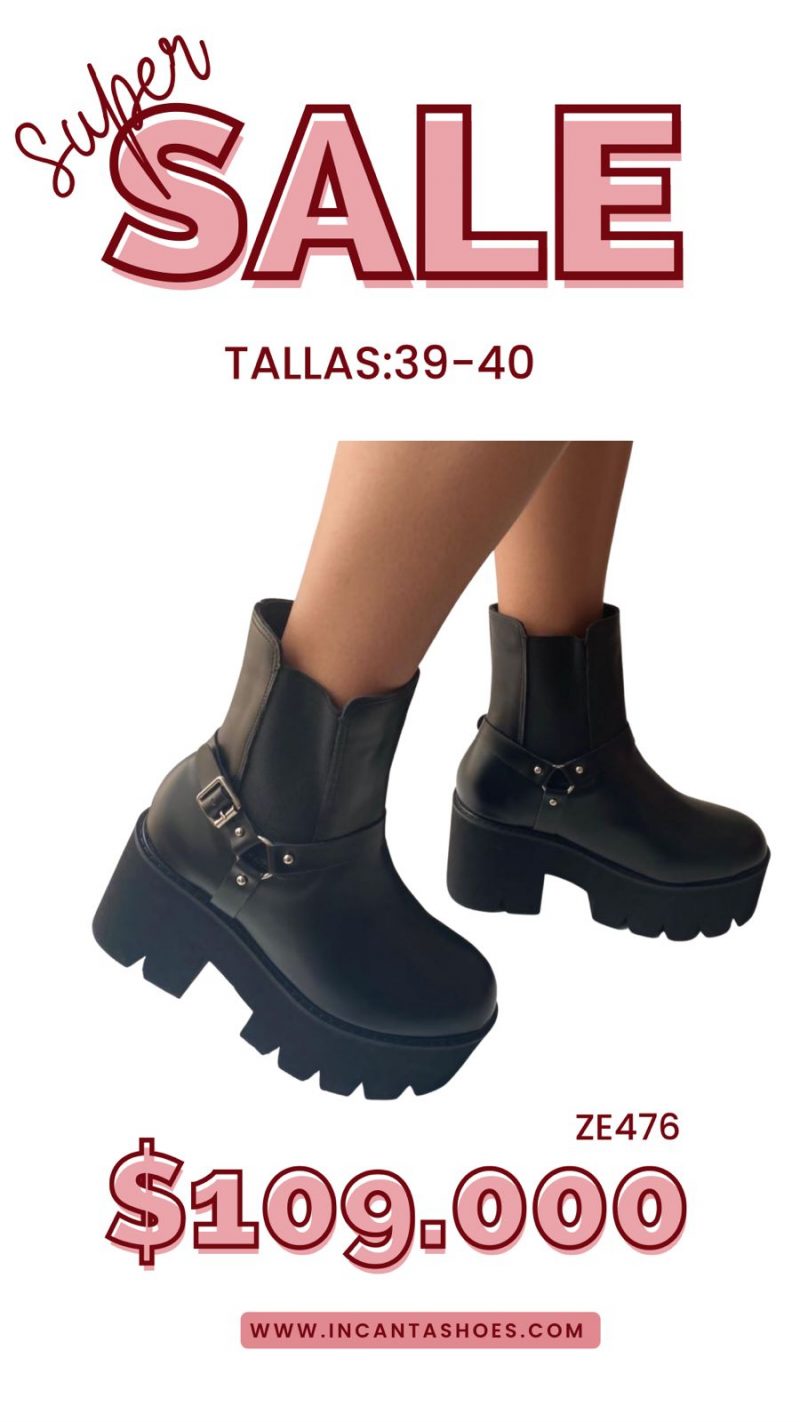 Botin negro tacon 8cm 3478-33