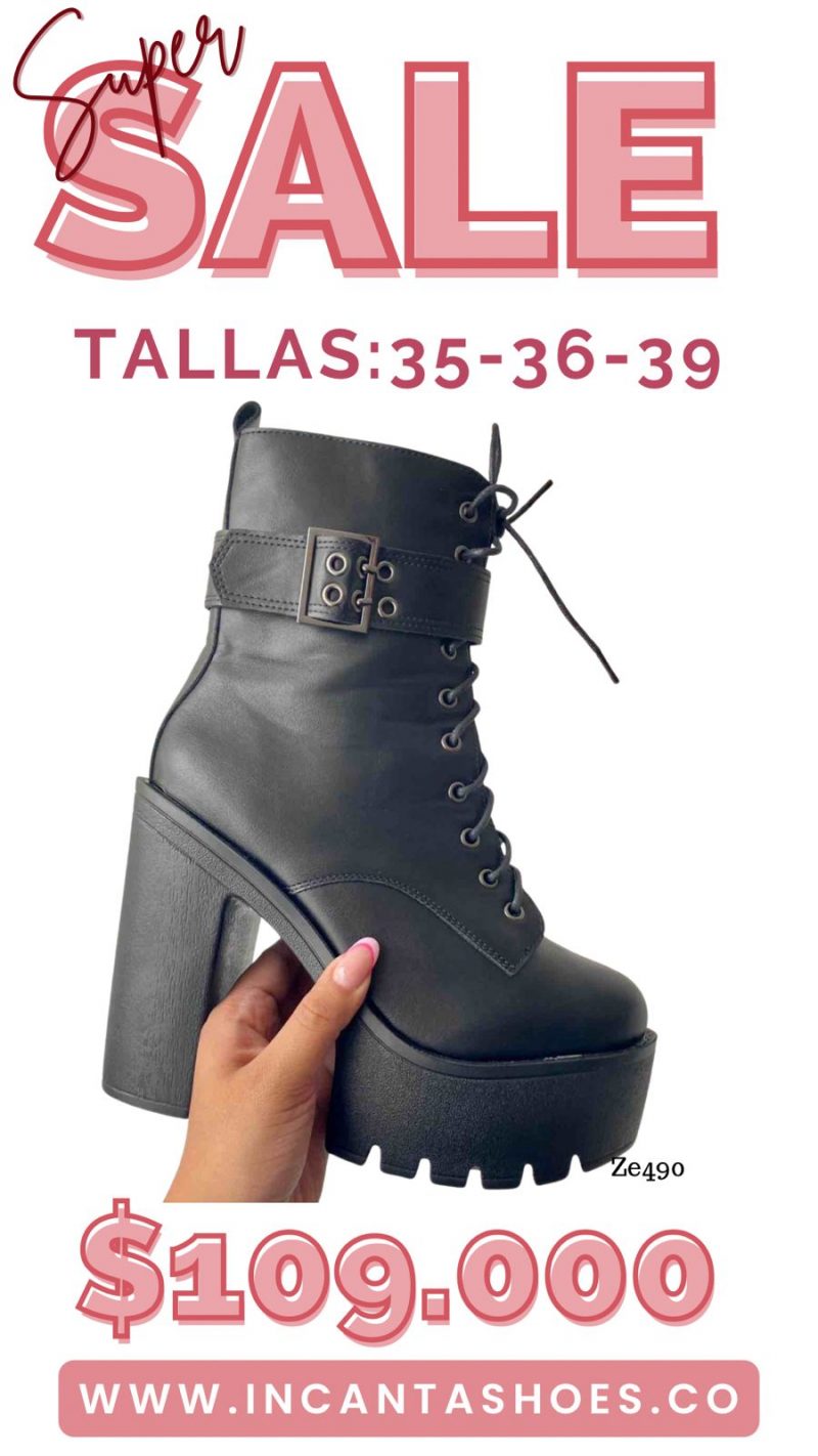 Botin Negro tacon 10Cm 1191-29