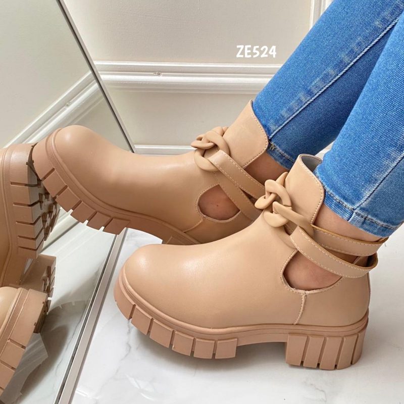 Botin beige suela 3cm  RQ426 - Image 2