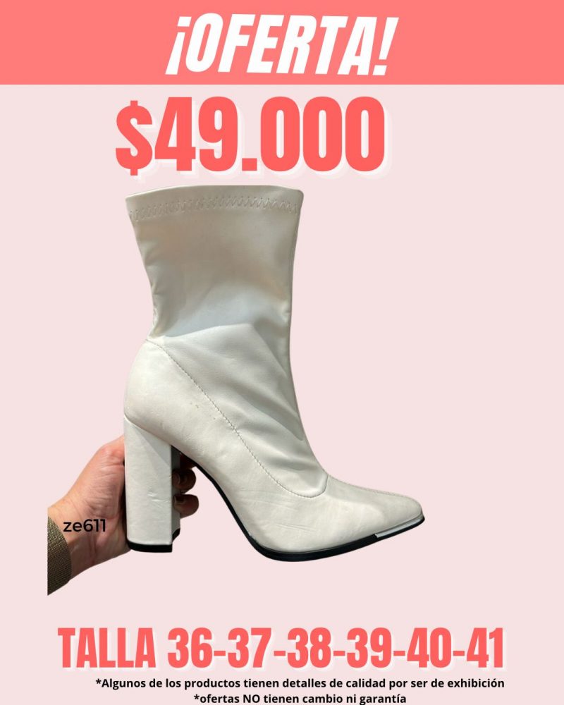 Botin blanco 10Cm MS005
