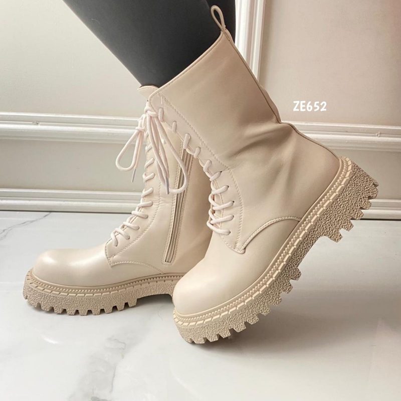 botin beige suela 5Cm MB08 - Image 2