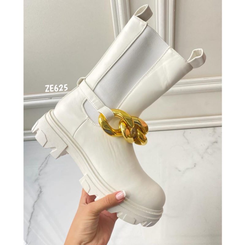 Botin blanco cadena suela 5Cm U9AX90037-6 - Image 2