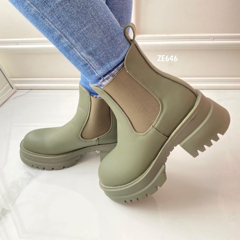 Botin verde tacon 5cm  7786A