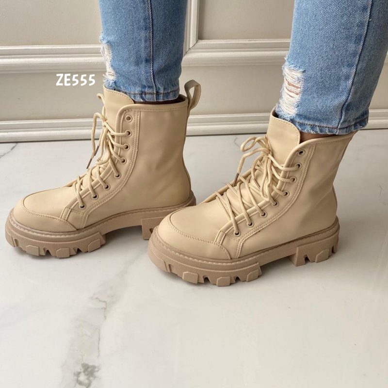 Botin beige suela 3cm  F736-1 - Image 2