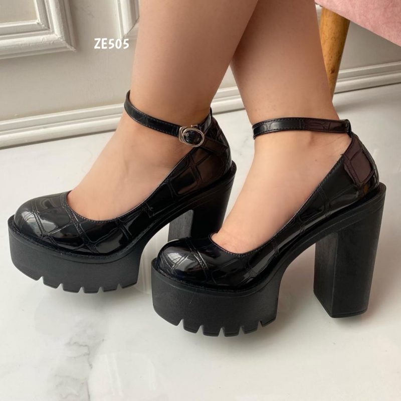 Zapato negro tacon 12Cm 119-7 - Image 2
